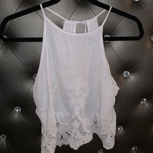 White cropped tank
